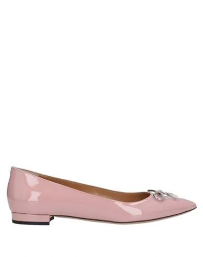 Bally Ballet Flats In Light Pink