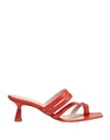 8 By Yoox Toe Strap Sandals In Red