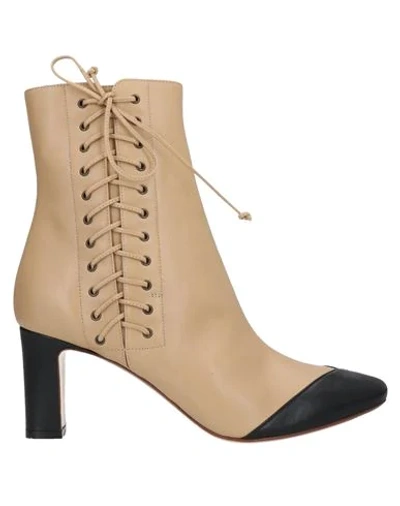 Francesco Russo Ankle Boots In Beige
