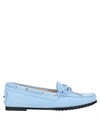 Tod's Loafers In Sky Blue