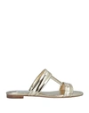 TOD'S TOD'S WOMAN SANDALS GOLD SIZE 7.5 SOFT LEATHER,17007819RB 7