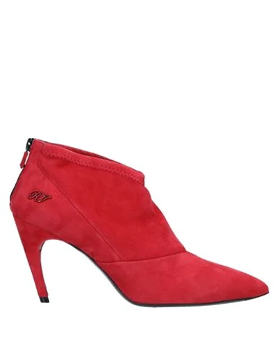 Roger Vivier Ankle Boots In Red