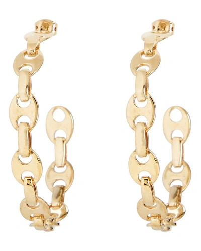 Paco Rabanne Chain Earrings In Golden Brass