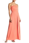 West Kei Strapless Maxi Dress In Coral