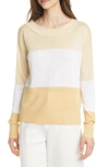 CLUB MONACO STRIPE BOATNECK LINEN BLEND SWEATER,889040952964