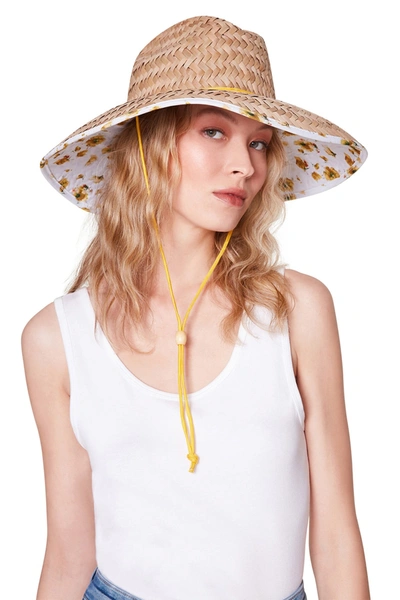 Steve Madden Woven Paper Straw Sun Hat In Yellow