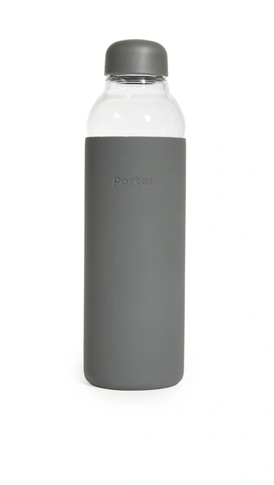 W & P Porter Water Bottle In Charcoal