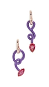 BEA BONGIASCA ASYMMETRICAL BABY VINE HOOPS