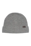Hickey Freeman Cashmere Knit Cuffed Beanie In Charcoal