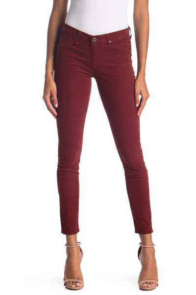 Ag Legging Ankle Skinny Jeans In Tannic Red