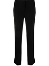 Emporio Armani Cropped Slim-fit Trousers In Black