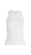 WSLY RIVINGTON RIBBED TANK WHITE,WESLE30014