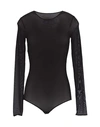 Maison Margiela Stretch Jersey Bodysuit In Black