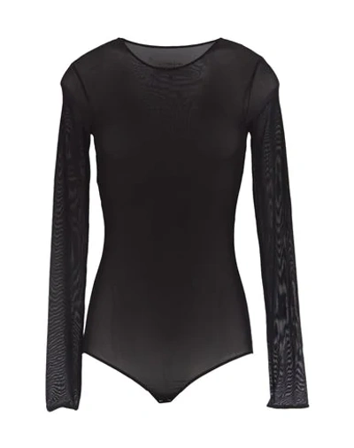 Maison Margiela Stretch Jersey Bodysuit In Black