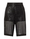 WE11 DONE WE11 DONE WOMAN SHORTS & BERMUDA SHORTS BLACK SIZE M POLYESTER,13553559GC 4