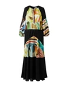 Rosie Assoulin Oversized Paneled Chiffon And Printed Silk Crepe De Chine Maxi Dress In Green