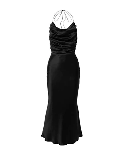 Materiel Long Dresses In Black