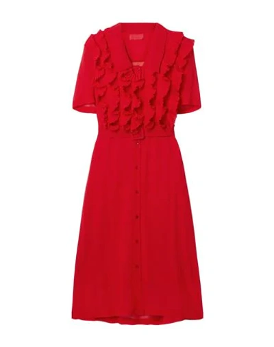 Commission Midi Dresses In Red