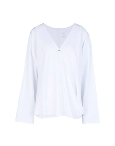 Aday Solid Color Shirts & Blouses In White