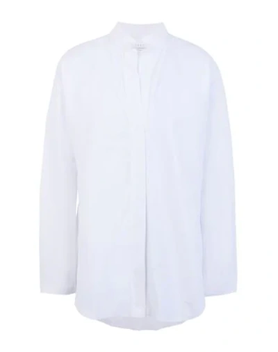 Aday Solid Color Shirts & Blouses In White