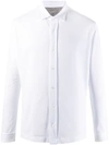 Eleventy Button-down Fitted Shirt In White