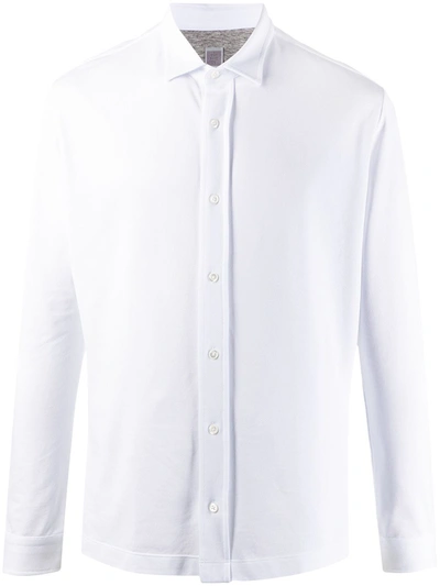 Eleventy Button-down Fitted Shirt In White