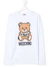 MOSCHINO TEDDY BEAR 印花长袖T恤