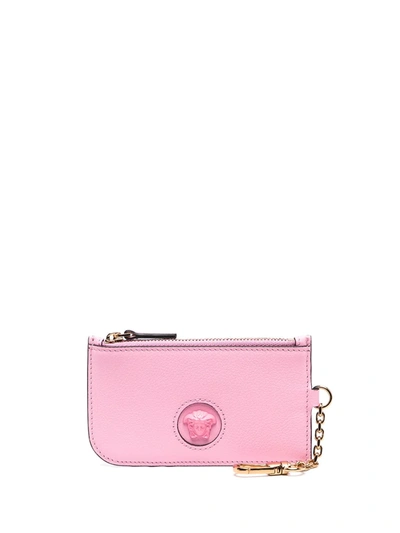 Versace Medusa Motif Cardholder In Pink