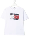 TOMMY HILFIGER JUNIOR TEEN FLAG-PRINT COTTON T-SHIRT