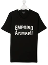 EMPORIO ARMANI TEEN LOGO-PRINT T-SHIRT