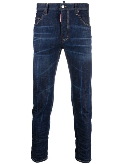 Dsquared2 Mid-rise Skinny Jeans In Blue