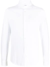 Fedeli Cutaway-collar Cotton Shirt In White
