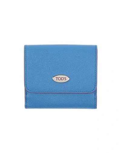 Tod's Wallets In Pastel Blue