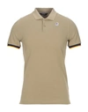 K-way Polo Shirts In Camel