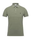 Brooksfield Polo Shirts In Military Green