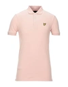 Lyle & Scott Polo Shirts In Pale Pink