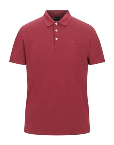 Emporio Armani Polo Shirts In Red