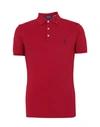 Polo Ralph Lauren Ribbed Collar Short Sleeves In Red