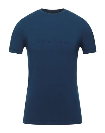 Giorgio Armani T-shirts In Blue