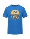 North Sails T-shirts In Bright Blue