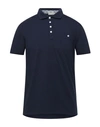 Cashmere Company Polo Shirts In Dark Blue