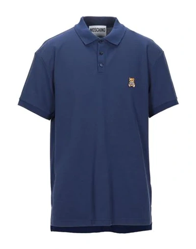 Moschino Polo Shirts In Dark Blue