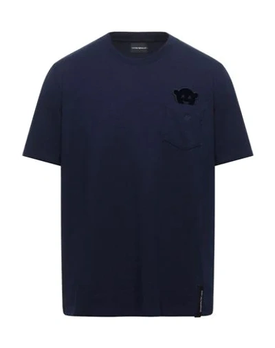 Emporio Armani T-shirts In Blue
