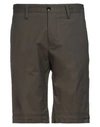 Gazzarrini Man Shorts & Bermuda Shorts Military Green Size 28 Cotton, Elastane