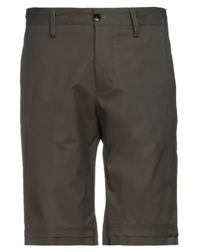 Gazzarrini Man Shorts & Bermuda Shorts Military Green Size 28 Cotton, Elastane