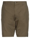 Napapijri Man Shorts & Bermuda Shorts Military Green Size 38 Cotton