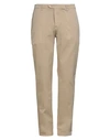 Oaks Man Pants Beige Size 35 Cotton, Elastane