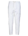 Paolo Pecora White Carrot Fit Trousers In White