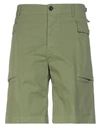 Aries Herringbone-weave Cargo Pockets In Green