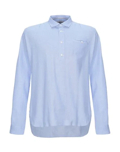 Tintoria Mattei 954 Solid Color Shirt In Blue